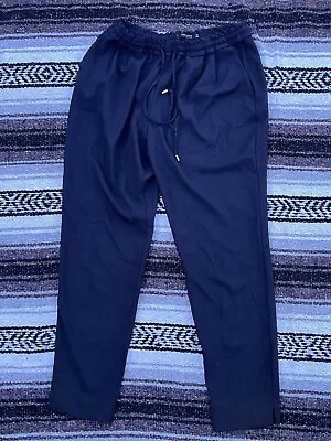 Zara Basics Navy Blue Stretch Pants Drawstring Women’s Size Small S —————— (8) • $13.99