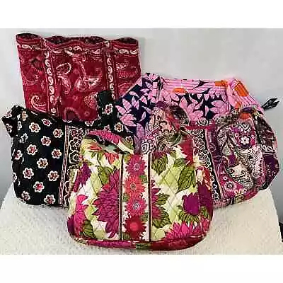 Vera Bradley Tote Shoulder Bag Purse Backpack Hobo Mixed Ret. Patterns Lot Of 5 • $55