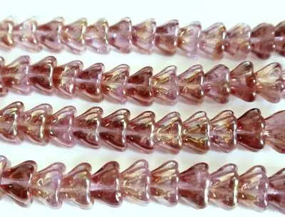 25 8 Mm Czech Glass Bell Flower Beads: Alexandrite - Celsian • $4.51