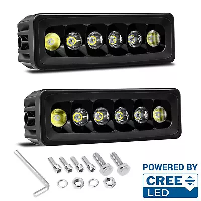 2X 6  Cree LED Pods OffRoad Drivng Spot Pods Headlights Work Light Bar Truck ATV • $59.99