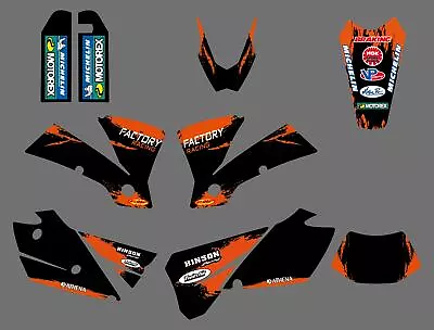Team Graphics Background Decals Kit For KTM EXC 125/200/250/300/400/450/525 2004 • $56.75