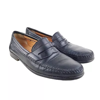 Salvatore Ferragamo Mens 11D Black Classic Preppy Slip On Penny Loafers Shoes • $84.97