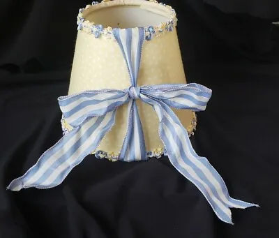 Vintage Lamp Shade Farmhouse Cottage Core Shabby Chic With Ribbon Details 4.5  • $22.95