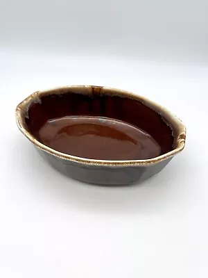 Vintage McCoy Pottery Brown Drip Glaze Oval Casserole Dish # 7070 Made In USA • $12