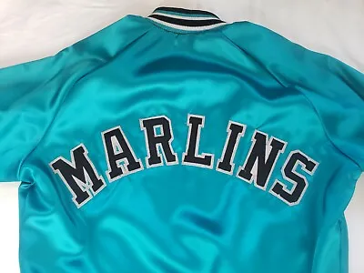 🚨🔥Vintage Chalk Line Y-L Florida Marlins Starter Style Spellout Rare Jacket!  • $149.99