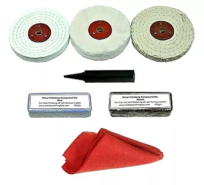 £21.50 • Buy Angle Grinder Car Polisher Aluminium Alloy Polishing Buffing Kit 4  X 1/2  Mops