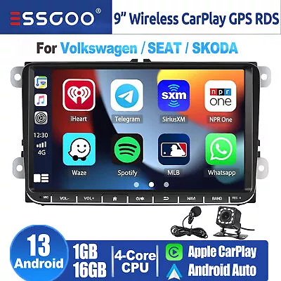 Carplay For VW Volkswagen Jetta Passat Golf GPS Android 13 Car Stereo Head Unit • $98.98