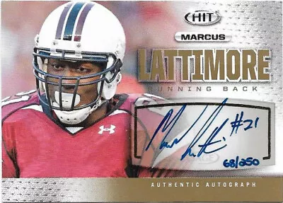 2013 Sage Hit Marcus Lattimore Rookie Autograph#d68/250 South Carolina • $2.25