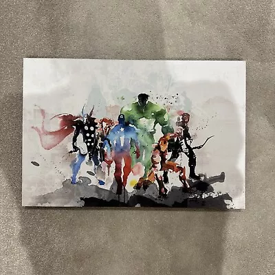 Marvel Super Heroes Watercolour - Canvas Rolled Wall Art • £9.95