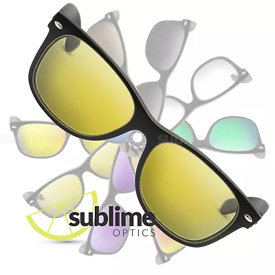 Clear Yellow Replacement Lenses For Ray Ban RB2132 New Wayfarer 58mm • $25.95