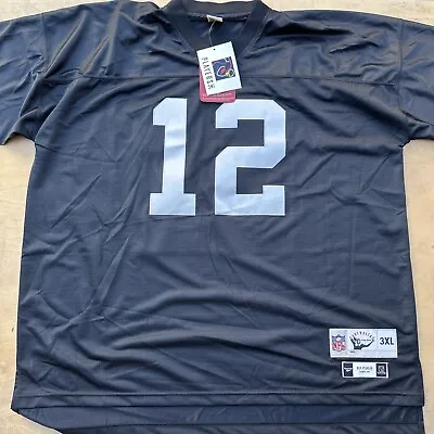 Deadstock VTG Oakland Raiders Ken Stabler Jersey #12 Gridiron Throwback 3XL • $97.99