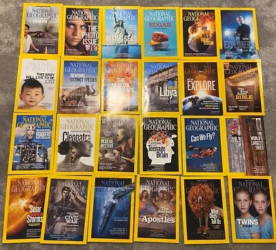 Bulk Lot Of 24 National Geographic Magazines 2011 2012 2013 • $15