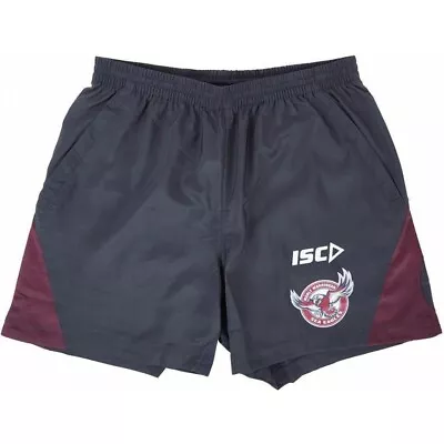 Manly Warringah Sea Eagles NRL Kids Training Shorts 2019 ISC BNWTS  • $39.95