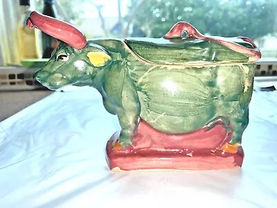 Made In Japan BULL WITH HORNS AND REMOVEABLE LID Vintage • $14.99