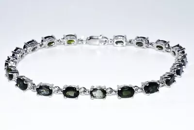 $500 7.80ct Natural Oval Cut Multi-color Andalusite Tennis Bracelet .925 Silver • $26