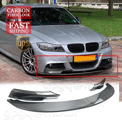 For BMW E90/E91 M-Tech 2009-2011 MP Style Carbon Fiber Front Bumper Lip Splitter • $84.99
