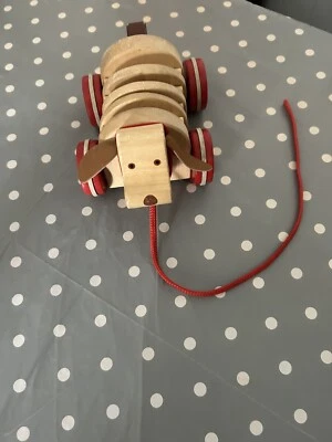 £0.99 • Buy M&S Wooden Pull Along Click Clack Dog Toy Pre-School