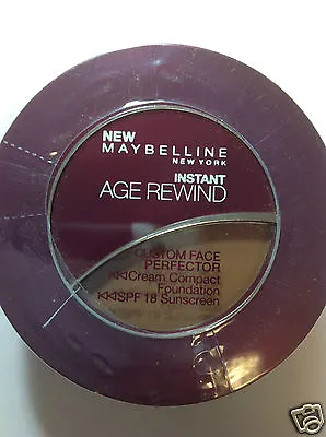 Maybelline Instant Age Rewind Cream Compact Foundation Spf 18 Tan-dark 1. • $16.96
