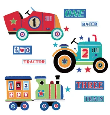 £19.99 • Buy RoomMates Repositionable Childrens Wall Stickers Transport Tractor Train Car XL