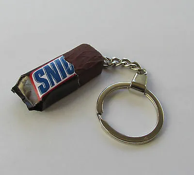 £4.25 • Buy Handmade Funky Kitsch Snickers Nut Bar Chocolate Sweet Inspired Chain Keyring