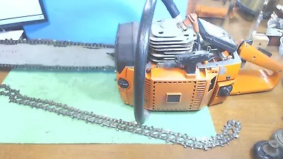 Vintage-HUSQVARNA 61--Chain Saw -20  Bar{-For Parts}-Runs Good-Needs-TOP COVER & • $78.30