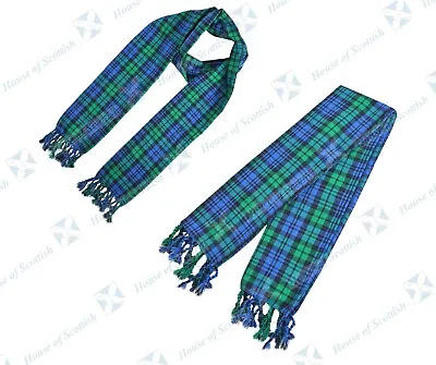 Scottish Campbell Ancient Tartan Scarf / Sash Plaid 90 Inch Long With Fringes • £14.99