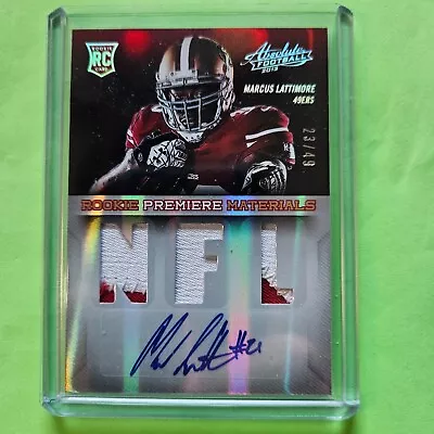 2013 Absolute Marcus Lattimore Autograph Jersey RC #'d /49 Free Ship Eagles • $6.94