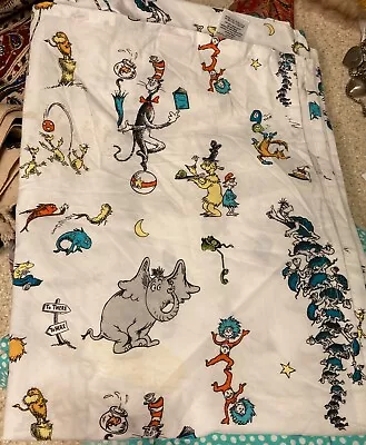 Pottery Barn Kids Dr Seuss Crib Sheet Cat In The Hat 1 Fish 2 Horton Holiday • $34