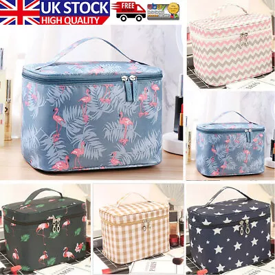 Large Capacity Make-Up Bags Vanity Case Cosmetic Nail Tech Storage Beauty Box UK • £4.99