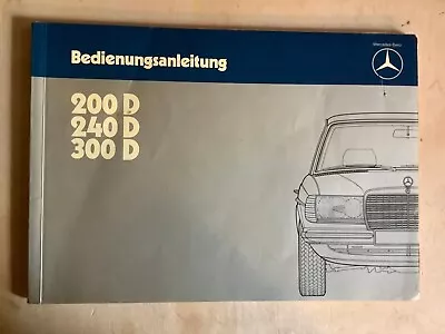 Type 123D Mercedes Benz 200D 240D 300D Owners Manual In German • $20.97