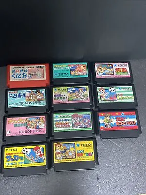 Nekketsu Kunio Kun Technos Nintendo Famicom NES Basketball Lot Of 11 Complete • $500