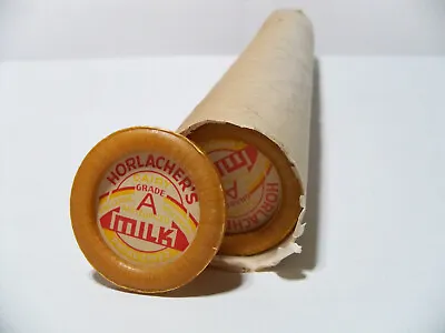 Horlacher's Dairy Eau Claire Wi. Advertisin Milk Bottle Caps - (tube Of 50+) • $16.99