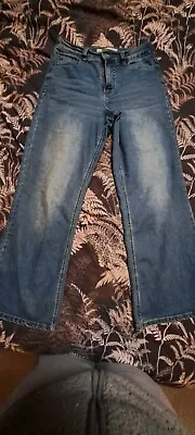 Simply Be 24/7 Stretch Wide Leg Jeans Size 12 • £2