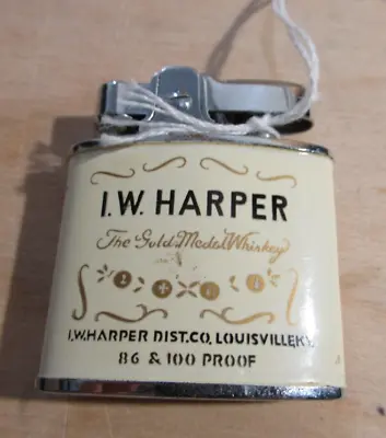 Vintage ATC Super Deluxe Lighter I.W. Harper Gold Medal Whiskey Louisville KY • $59