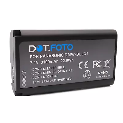 Battery For Panasonic DMW-BLJ31 - 3100mAh | Lumix DC-S1 DC-S1R • £19.55