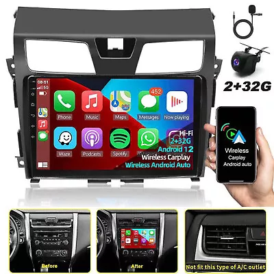 10  Android 12 Car Stereo Radio GPS Carplay 32G WIFI For 2013-2015 Nissan Altima • $135.78
