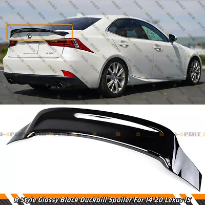 For 2014-2020 Lexus Is200 Is300 Is350 R Style Gloss Black Highkick Trunk Spoiler • $75.99