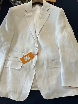 Inserch Nwt Men’s White Linen 2 Button 2pc Suit Size 42r • $175