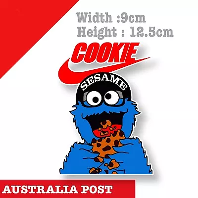 Sesame Street Cookie Monster Nike Logo Funny Logo Sticker • $7