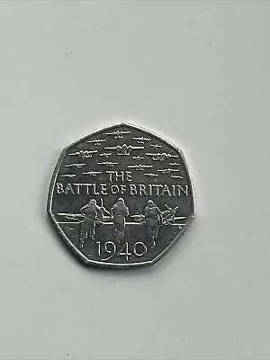 2015 75th Anniversary Of The Battle Of Britain 50P Fifty Pence Coin VGC • £0.99