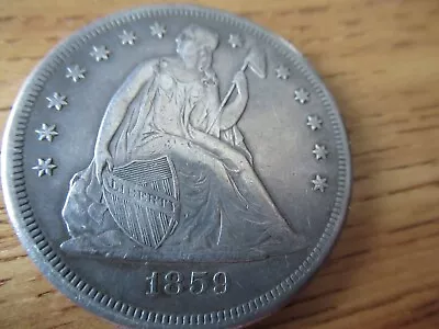 1859 O Libery Seated Dollar • $599