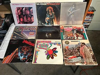 Lot Of 9 Vintage Classic Rock Heavy Metal Rock N Roll Vinyl Records • $7.50