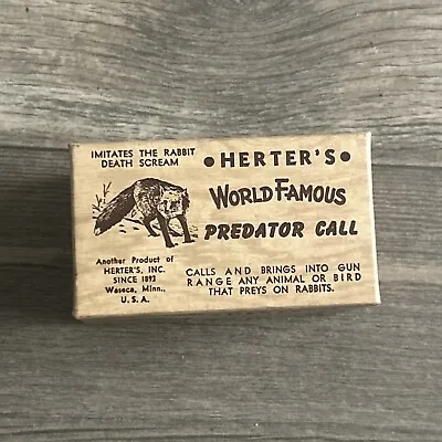 $15.99 • Buy Vintage HERTER'S WORLD FAMOUS Predator Call In Original Box