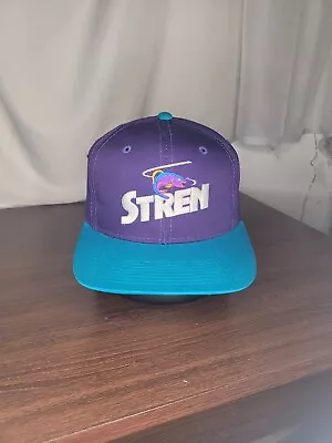 Vintage - STREN Fishing Line - Adjustable Snapback HAT Cap - Purple Teal  • $15