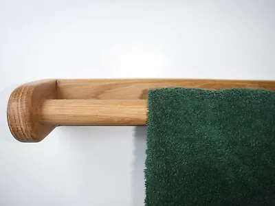 Handmade Solid Oak Towel Rail Rack - Bathroom Or Kitchen 350-650mm • £42