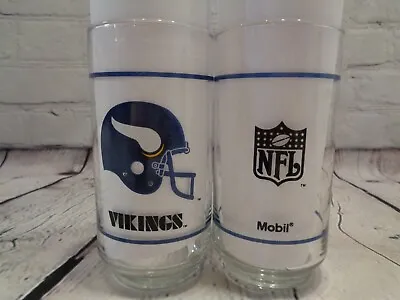 Vintage Minnesota Vikings Mobile Souvenir Glasses Lot Of 2 • $21.97