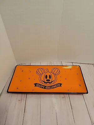 Disney Mickey Mouse Halloween Pumpkin Platter  Serving Plate/Tray  Orange 13 X6  • $25.99