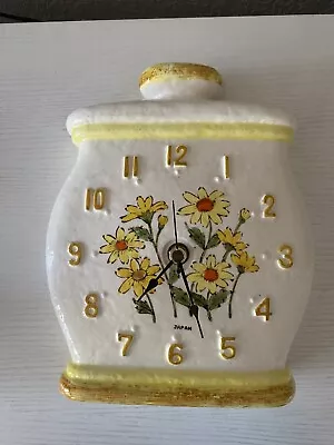 Vintage 1976 Sears And Roebuck Sun Flowers Clock Tested Working • $70