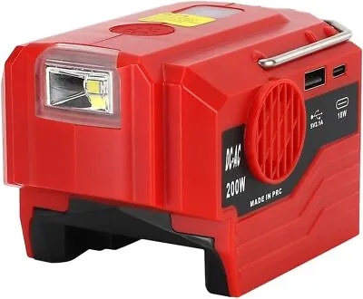 200W Inverter Generator For Milwaukee M18 18V Li-ion Battery With 280LM Light • $47.83