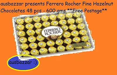 Ferrero Rocher Fine Hazelnut Chocolates 48 Pcs - 600 Gms **Free Postage** • $34.88